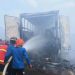 Mobil Box Bermuatan Sepeda Listrik Terbakar di Tol Pekanbaru-Dumai