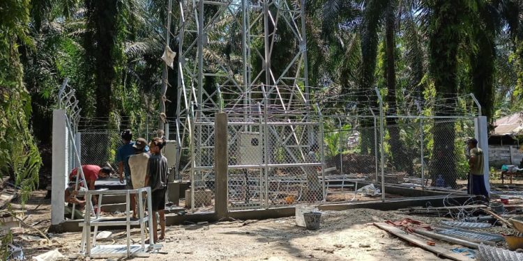 Pemkab Rohil Hadirkan Tower Seluler di Kepenghuluan Sei Tapah dan Sekeladi Hilir