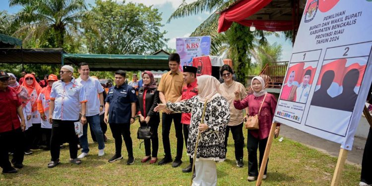 Kaderismanto Ajak Masyarakat Kecamatan Bathin Solapan Pilih Nomor Satu Kasmarni- Bagus Santoso