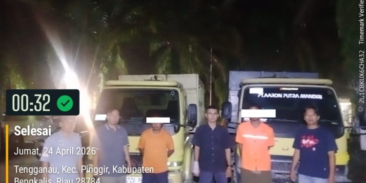 Diduga Gelapkan Sawit 1 Ton  di Pinggir, Dua Pelaku Diamankan