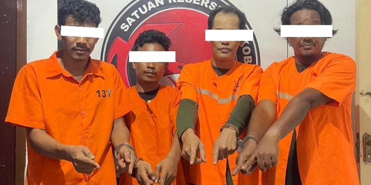 Polres Bengkalis Ungkap Kasus Narkotika di Air Putih, Empat Orang Diamankan