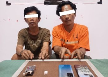 Dua Pria di Simpang Puncak Sebangar Diamankan Satresnarkoba Polres Bengkalis