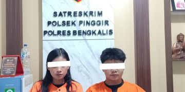 Dua Orang Muda-mudi Jaringan Narkoba, Dibongkar Polsek Pinggir, Sita 27,72 Gram Sabu dan 44 Butir Ekstasi